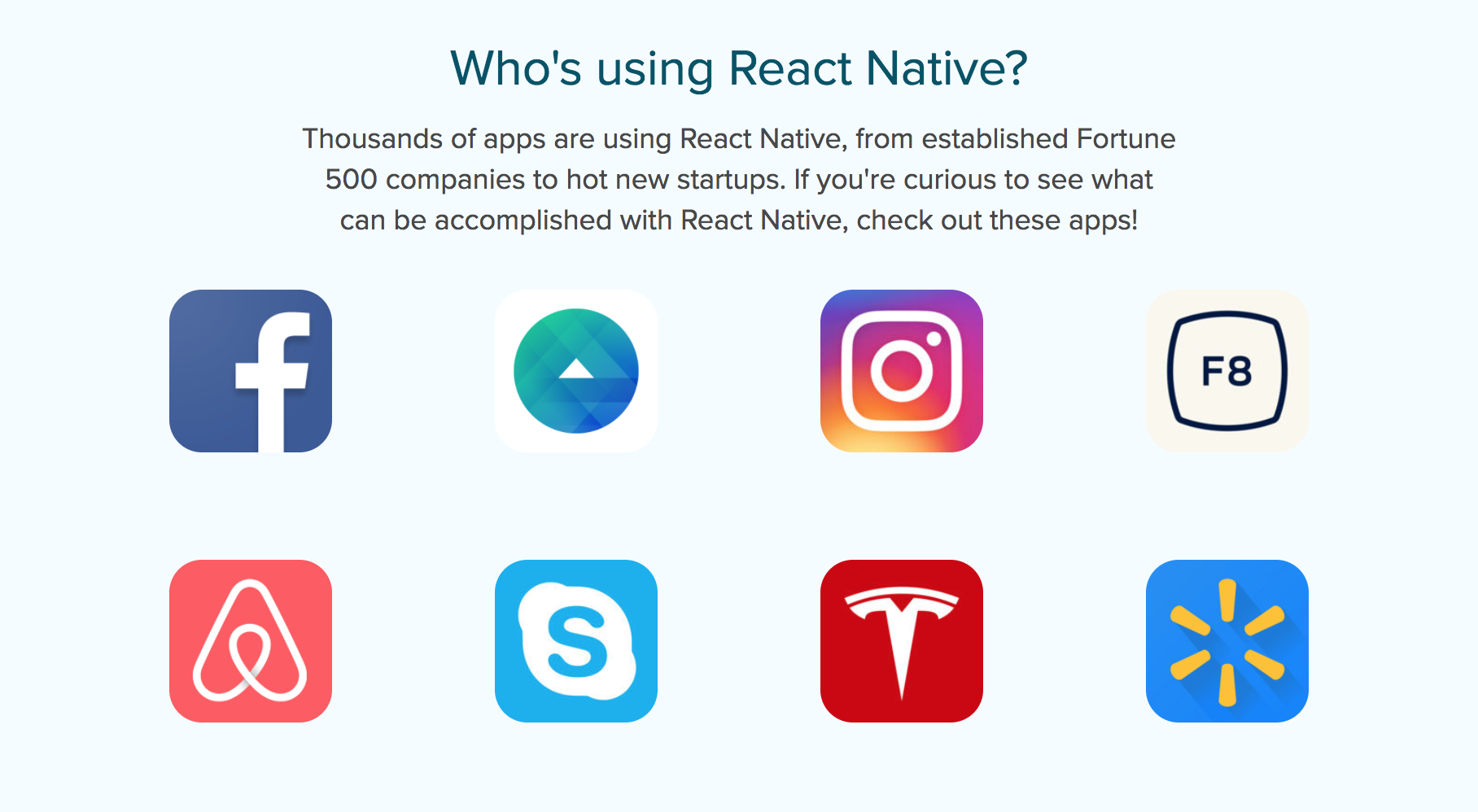 who is using react native