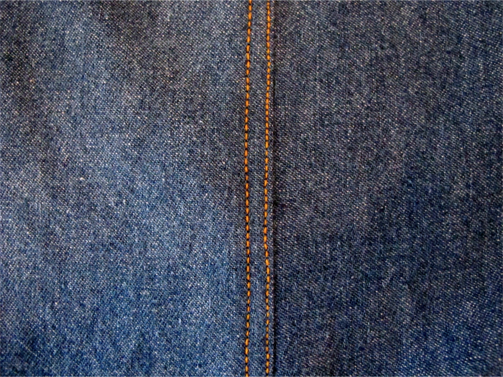 a seam in jeans pant leg