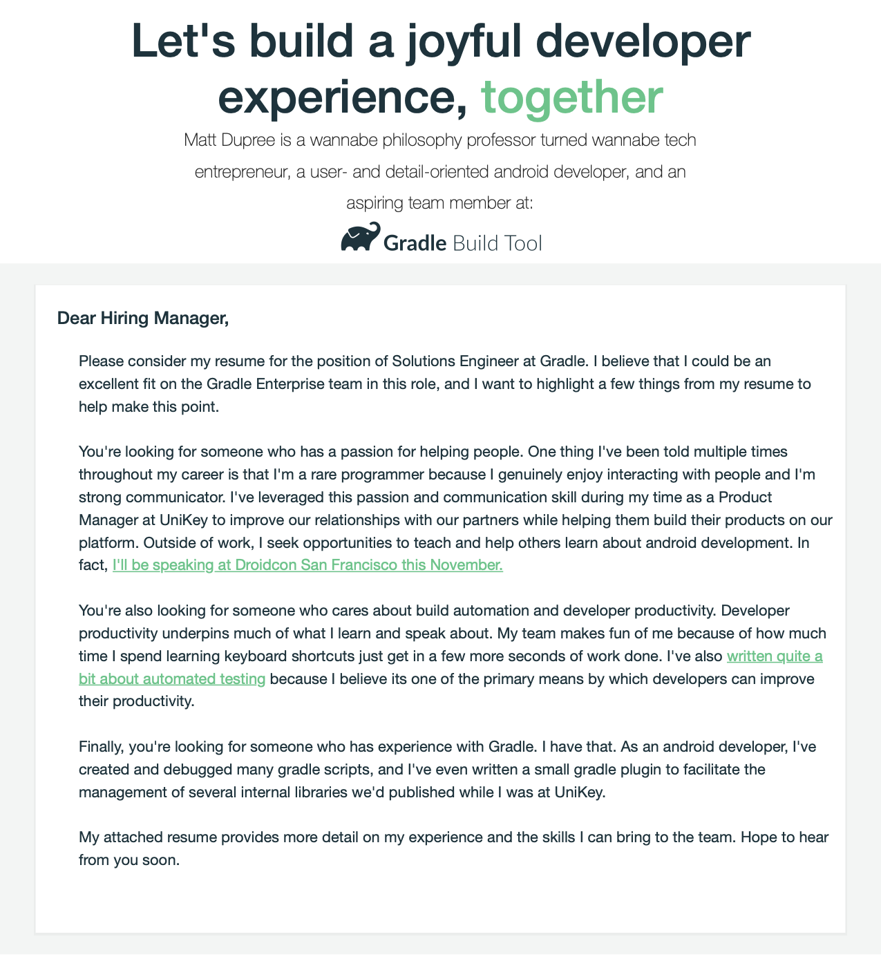 gradle cover letter